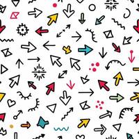 seamless pattern with colorful arrows and arrows vector