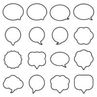 a set of speech bubbles with different shapes vector