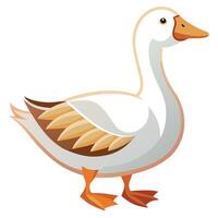 a cartoon duck standing on a white background vector