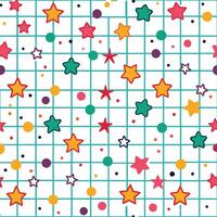 a colorful star pattern with squares and stars vector