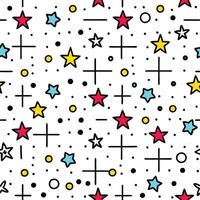 seamless pattern with stars and dots vector