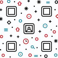 a seamless pattern with different shapes and icons vector