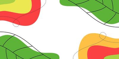 Earth day background wave and leaf pattern with empty space for text. Template for banner, poster, social media vector