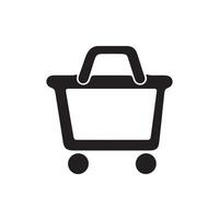 A small Shopping Cart icon silhouette on white background vector