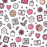 a seamless pattern with various objects and symbols vector