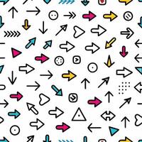 a colorful pattern with arrows and arrows vector