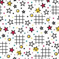 seamless pattern with stars and squares vector