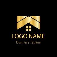 Gold Building Symbol Design vector