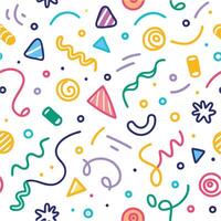 a colorful pattern with various shapes and lines vector