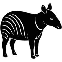 an animal with stripes on its body is shown vector
