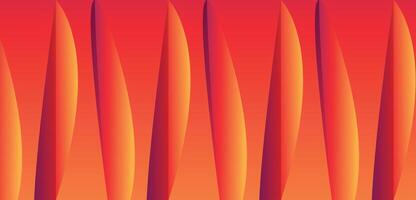 A red and orange background with many long, curved lines vector