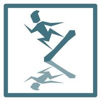 Snowboard. Snowboarder icon with shadow. Snowboarder drawing for posters, design and print. Snowboarding fashion. vector