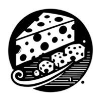 Cheese and crackers icon in retro style vector