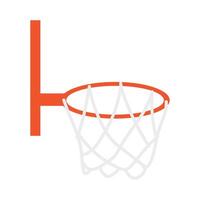 Basketball hoop and net flat vector