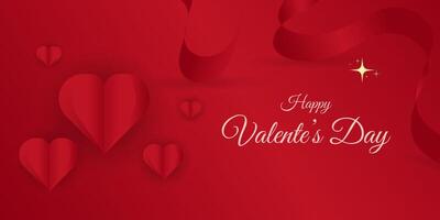 gA sweet red Abstract banner, post card for Happy Valentines Day concept. A red Greeting card illustration design vector