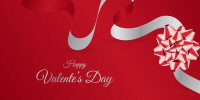 A sweet red Abstract banner, post card for Happy Valentines Day concep vector