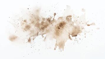 Hand drawn Abstract watercolor background texture. Brush stroked painting brown beige pastel color watercolour horizontal backdrop vector
