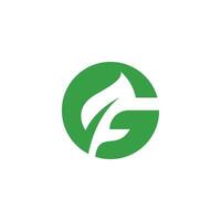 Abstract Letter G leaf logo Design Template Graphic Branding Element. vector