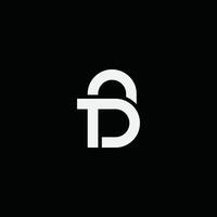 Alphabet FD DF initials monogram letter text logo design vector