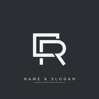 CR RC Abstract Unique Letter Logo Design. Initial Symbol. vector