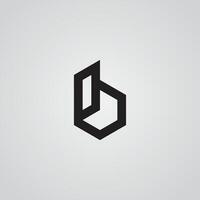 Creative modern B logo design, Initial minimal B letter logotype. vector