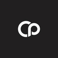 Abstract CP PC letter simple style business logo design template vector