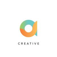 Alphabet A logo icon design template elements. Initials aj,ja letters Monogram logo gradient color. vector