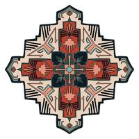 represents an abstract pattern which is an art form It is a component of the carpet pattern. vector