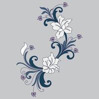 Vintage flowers for graphic elements, fabric patterns, carpet elements. vector