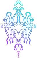 Tribal lines. RGB colors. Abstract corners for graphic elements. vector