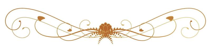 Abstract golden lines for vintage elements, card decoration. vector