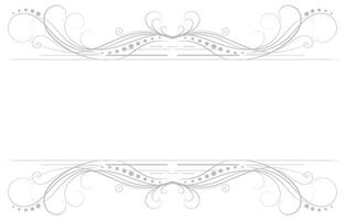 Thin line frame, vintage, contemporary. Baroque frame, scroll pattern vector