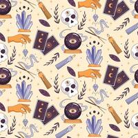Mystical Elements Seamless Pattern vector