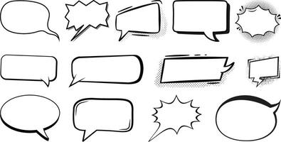 Comic speech bubbles set collection vector