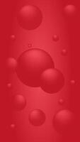 Red ball bubble vertical background with color gradation. illustration. Suitable for wallpapers, presentations, banners, etc. vector