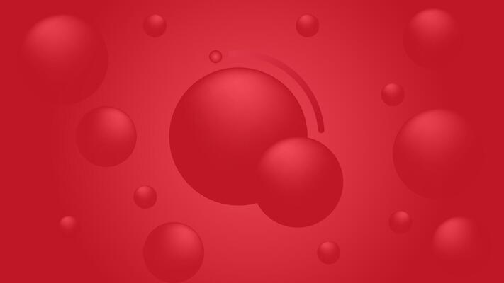 Red round bubble background with gradation. illustration. Suitable for wallpapers, presentations, banners, etc.