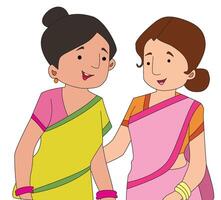 Two and woman smiling happily vector