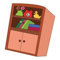 Different clothes in wardrobe vector