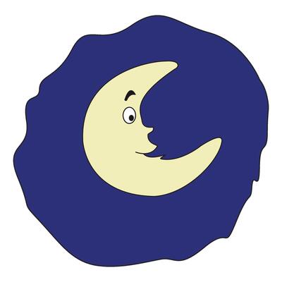 Cute moon illustration