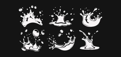Abstract Liquid Splash Shapes vector