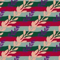 Elegant botanical wallpaper featuring a seamless pattern of leaves and blossoms vector
