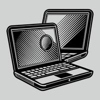Modern laptops with clean lines vector