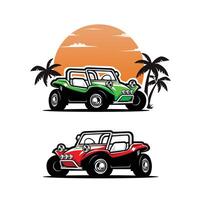 Beach Buggy Vehicle Art Illustration Icon Isolated. Best for Tshirt Design Template vector
