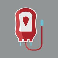 Blood bag icon features a sleek and minimalistic aesthetic, perfect for use in mobile apps, medical websites, or health campaigns. vector