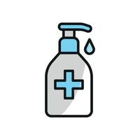 Antiseptic icon features a clean and modern design, perfect for representing hygiene products, wound care, or infection prevention. vector