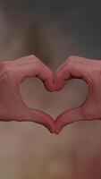 Hands Forming a Heart Shape A Beautiful Symbol of Love and Deep Connection Between People video