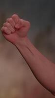 A Powerful Fist Gesture that Celebrates Strength, Unity, and Determination in Action video