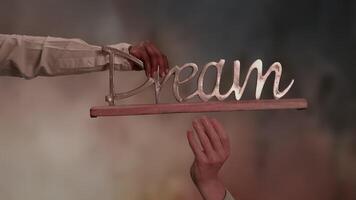This is a Soft Focus Background with an Artistic Dream Sign, creating a captivating ambiance video