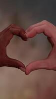 Diverse hands unite to form a heart symbolizing love and unity in our communities video