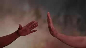 Connection Through Touch A meaningful hand gesture that symbolizes unity and harmony among people video